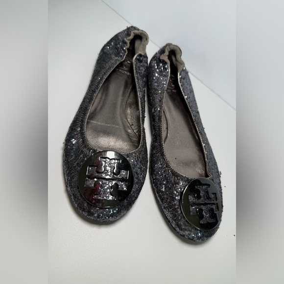 Tory Burch Reva sequin ballet flats Size 7.5  Logo Medallion - Picture 8 of 16